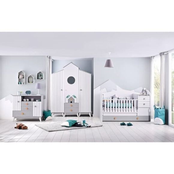 Παιδική ντουλάπα 3φυλλη Bebe Stars Bird House 418-25 στο Bebe Maison