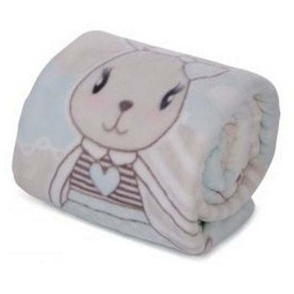 Κουβέρτα βελουτέ κρεβατιού Kikka Boo Rabbits Mint στο Bebe Maison