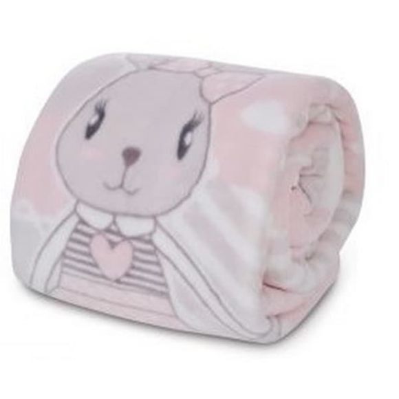 Κουβέρτα βελουτέ κρεβατιού Kikka Boo Rabbits Pink στο Bebe Maison