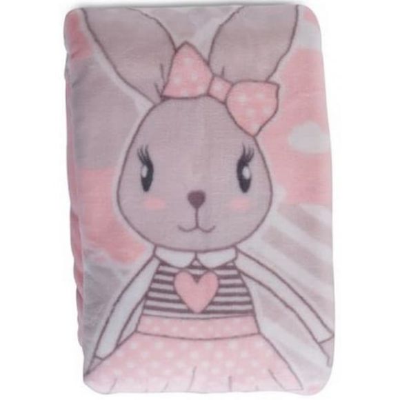 Κουβέρτα βελουτέ κρεβατιού Kikka Boo Rabbits Pink στο Bebe Maison