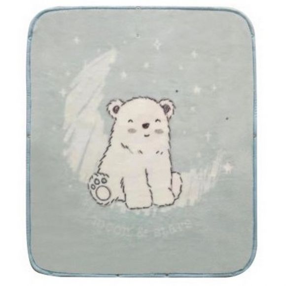 Κουβέρτα αγκαλιάς / υπνόσακος βελουτέ Kikka Boo Polar Bear Blue στο Bebe Maison