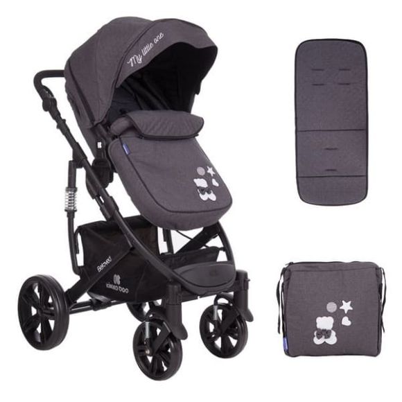 Polycarca 2 in 1 Kikka Boo Beloved Dark Gray στο Bebe Maison