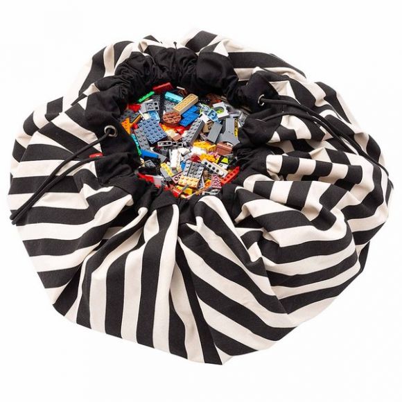 Play & Go Στρώμα παιχνιδιού - τσάντα 2 σε 1 Stripes Black στο Bebe Maison