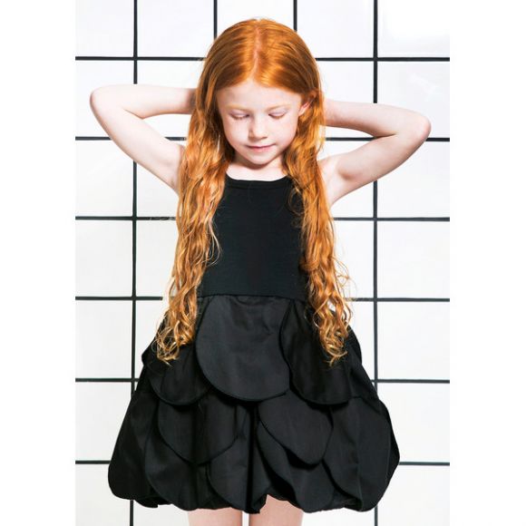 Παιδικό φόρεμα The Tiny Universe “The Tiny Circles Dress” All Black στο Bebe Maison