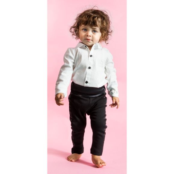 Παιδικό κορμάκι πουκάμισο The Tiny Universe “The Tiny body Tuxedo” Off-White στο Bebe Maison