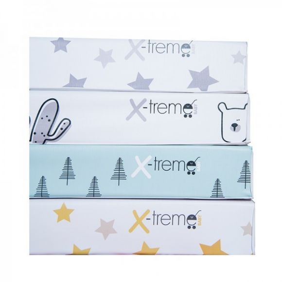 X-treme Baby αλλαξιέρα μαλακή Ιταλίας 70χ44 Grey Stars στο Bebe Maison