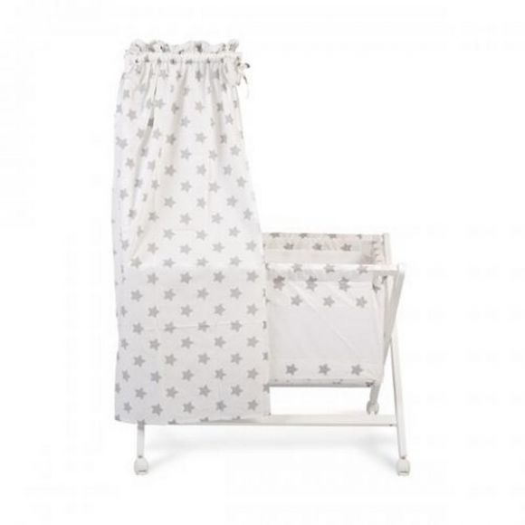 Ξύλινο λίκνο Cangaroo Cassy white Grey Stars στο Bebe Maison