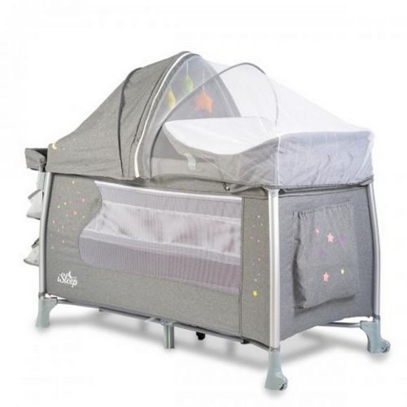 Διώροφο παρκοκρέβατο Cangaroo ISleep Grey στο Bebe Maison