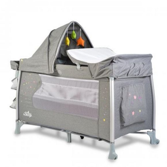 Διώροφο παρκοκρέβατο Cangaroo ISleep Grey στο Bebe Maison