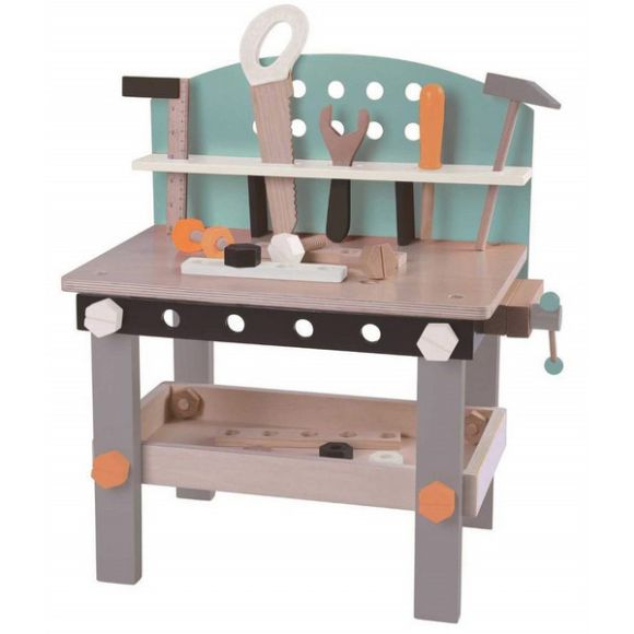 Wooden Workbench with 32 Gerardo's Tools and Accessories στο Bebe Maison