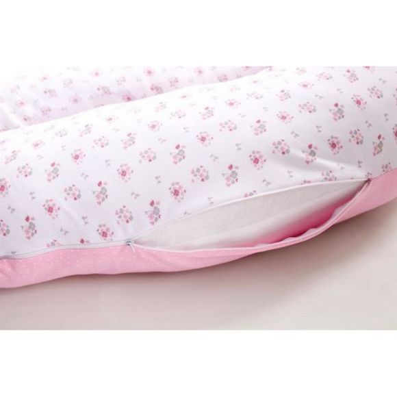 Μαξιλάρι εγκυμοσύνης και θηλασμού  Kikka Boo Mama jersey pillow Pink Flowers στο Bebe Maison