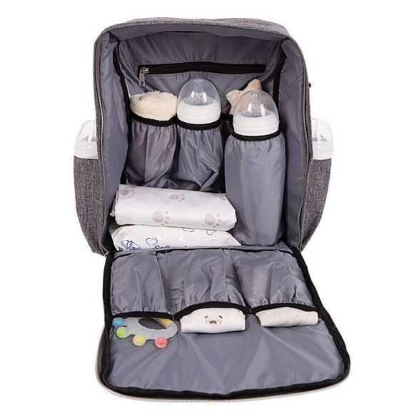 Τσάντα αλλαξιέρα σακίδιο πλάτης Kikka Boo Ivy Light Grey στο Bebe Maison