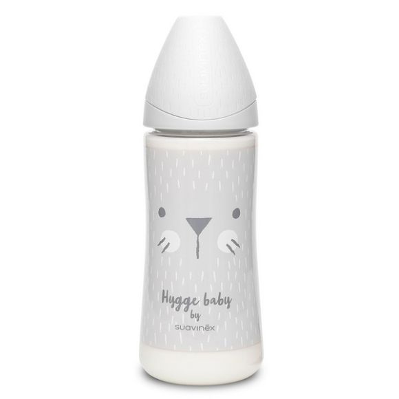 Pa Suavinex Hygge plastic bottle with 360ml whiskers Gray 4+ nipple στο Bebe Maison