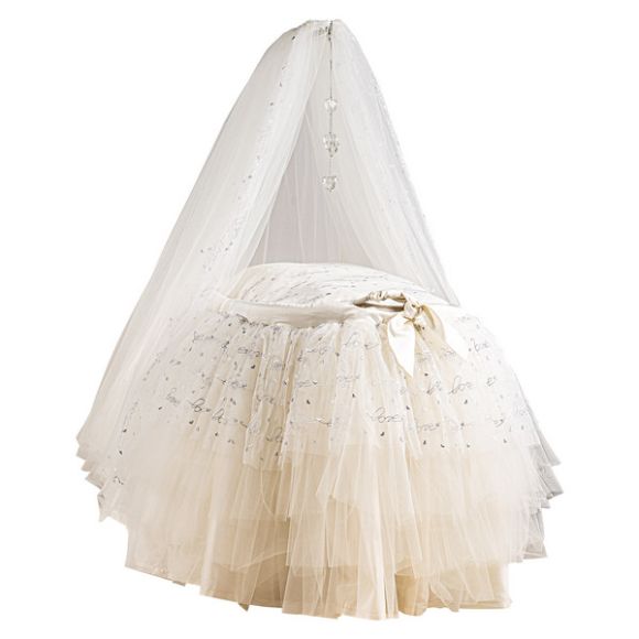 Large tulle basket with Picci veil, Sleepy Cream design στο Bebe Maison