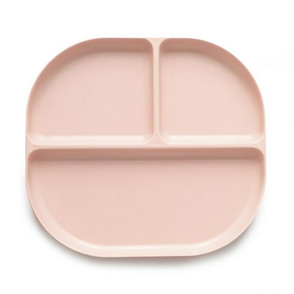 Bamboo δίσκος φαγητού με χωρίσματα Ekobo ροζ στο Bebe Maison