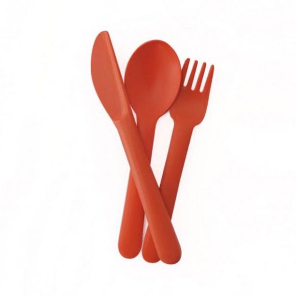 Bamboo Set Spoon-Mahiri-Piroune Ekobo Persimmon Terracota στο Bebe Maison