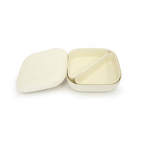 Bamboo δοχείο φαγητού Ekobo Bento τετράγωνο λευκό στο Bebe Maison