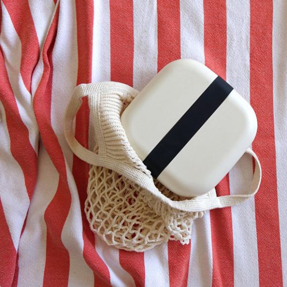 Bamboo δοχείο φαγητού Ekobo Bento τετράγωνο λευκό στο Bebe Maison
