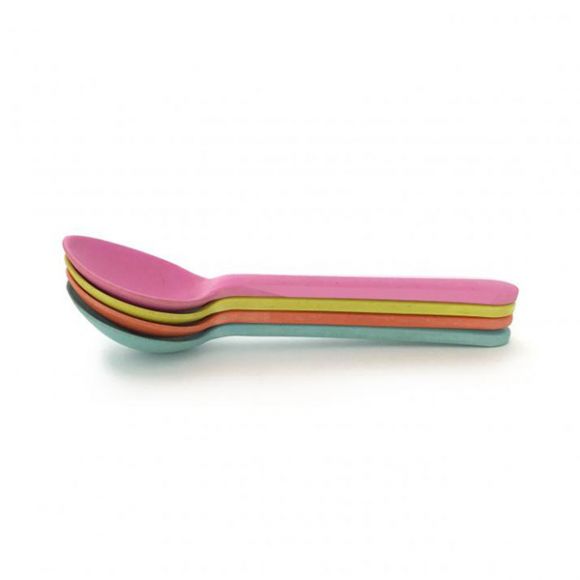 Bamboo σετ 4 πολύχρωμα κουταλάκια Ekobo Pop στο Bebe Maison