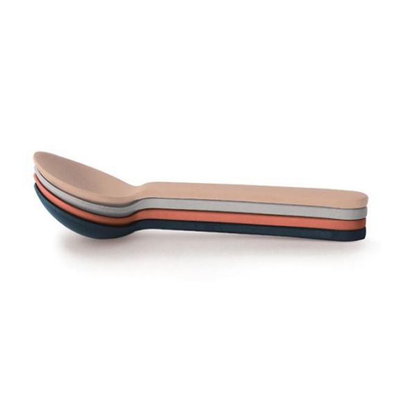 Bamboo σετ 4 κουταλάκια Ekobo πολύχρωμα Scandi στο Bebe Maison