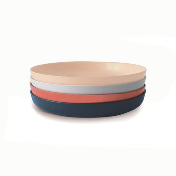 Bamboo σετ 4 πολύχρωμα πιάτα Ekobo Scandi στο Bebe Maison