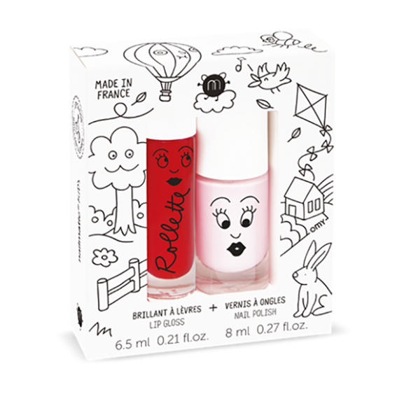 Σετ παιδικό Lip gloss & βερνίκι νυχιών Nailmatic Kids Cottage Cerise-Bella στο Bebe Maison