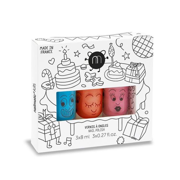 Παιδικό σετ 3 βερνίκια νυχιών Nailmatic Party Cookie-Dori-Freezy στο Bebe Maison