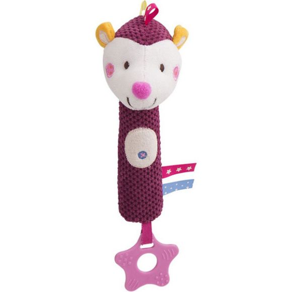Κουδουνίστρα πίεσης Kikka Boo Hedgehog squeaker toy Pink στο Bebe Maison