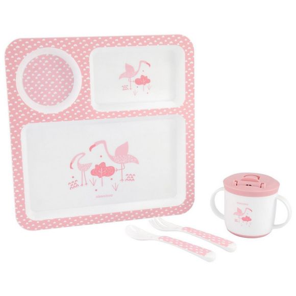 Σετ φαγητού 4 τμχ Kikka Boo Flamingo Pink στο Bebe Maison