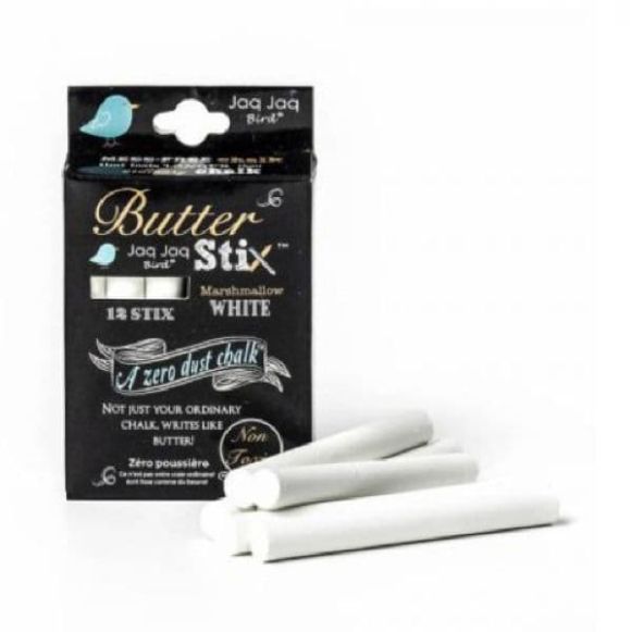 Jaq Jaq Bird Κιμωλίες λευκές Butterstix 12τεμ στο Bebe Maison