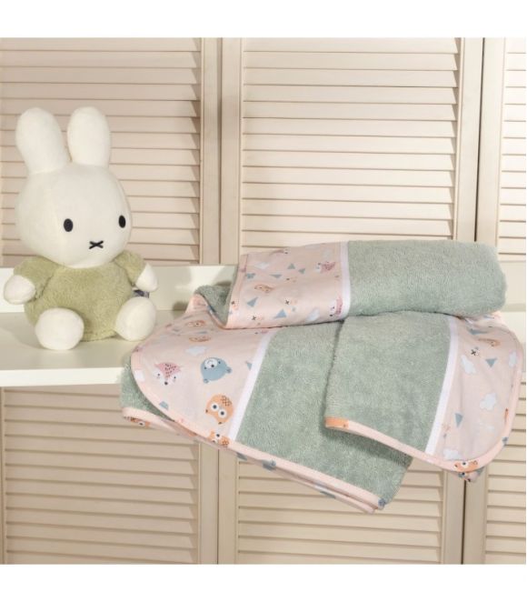 Σετ πετσέτες 2 τεμαχίων Oliver σχέδιο 201 στο Bebe Maison