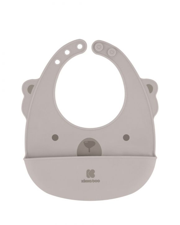 Σαλιάρα σιλικόνης Kikka Boo Beige στο Bebe Maison
