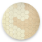 Χαλί δωματίου στρόγγυλο Lorena Canals Round Honeycomb Golden 140 εκ. στο Bebe Maison