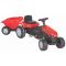 Ποδοκίνητο παιδικό τρακτέρ με τρέιλορ Moni Tractor red στο Bebe Maison
