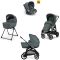 Πολυκαρότσι 3 σε 1 Inglesina Aptica Quattro Emerald Green με σκελετό Litio Black στο Bebe Maison