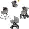 Πολυκαρότσι 3 σε 1 Inglesina Aptica Quattro Platinum Grey με σκελετό Litio Black στο Bebe Maison