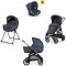 Πολυκαρότσι 3 σε 1 Inglesina Aptica Quattro Resort Blue με σκελετό Litio Black στο Bebe Maison