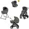 Πολυκαρότσι 3 σε 1 Inglesina Aptica Quattro Velvet Grey με σκελετό Palladio Black στο Bebe Maison