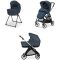 Πολυκαρότσι 2 σε 1 Inglesina Electa Duo Hudson blue με σκελετό Silver Black στο Bebe Maison