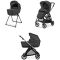 Πολυκαρότσι 2 σε 1 Inglesina Electa Duo Upper Black με σκελετό Iridio Black στο Bebe Maison