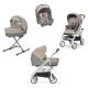 Πολυκαρότσι Inglesina quattro Trilogy System Bermuda Beige City silver/white στο Bebe Maison