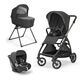 Πολυκαρότσι 3 σε 1 Inglesina Quattro Electa Upper Black χρώμα σκελετού iridium black στο Bebe Maison