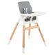 Kikkaboo Modo food chair with wooden legs Gray στο Bebe Maison