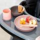 Σετ φαγητού Nattou silicon 4 τεμαχίων ροζ-μωβ στο Bebe Maison