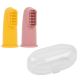 Set of 2 Nattou baby silicone toothbrushes yellow - pink στο Bebe Maison