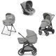 Πολυκαρότσι 3 σε 1 Inglesina Aptica Quattro Satin Grey στο Bebe Maison