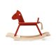 Ξύλινο κουνιστό αλογάκι Kids Concept CARL LARSSON κόκκινο/πορτοκαλί στο Bebe Maison