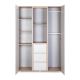 Βρεφική τρίφυλλη ντουλάπα Klups Dalia φυσικό-ανοιχτό γκρι 120x50x183 στο Bebe Maison