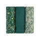 Πάνες αγκαλιάς 3 τμχ από μουσελίνα 75x75 εκ. KikkaBoo Secret Garden Green στο Bebe Maison