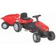 Ποδοκίνητο παιδικό τρακτέρ με τρέιλορ Moni Tractor red στο Bebe Maison